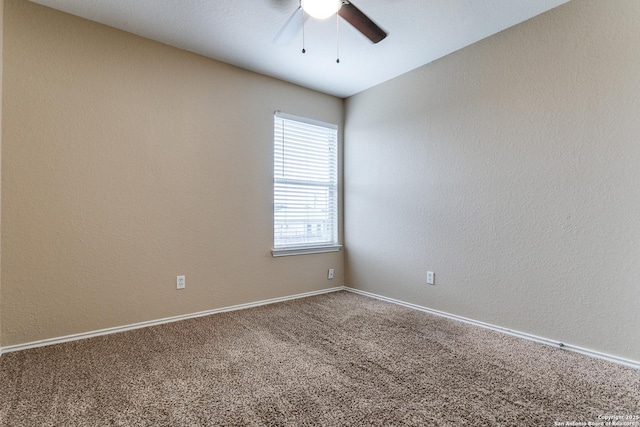 2131 Wood Rnch, San Antonio, TX 78227 - spare room with ceiling fan, carpet, and baseboards