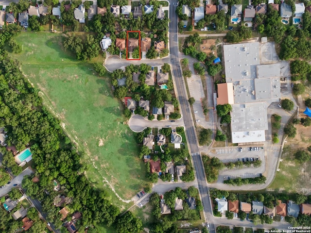 bird's eye view featuring a residential view