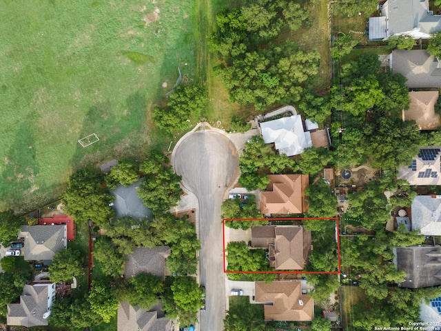 bird's eye view featuring a residential view