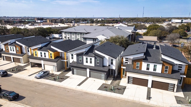 aerial view featuring a residential view