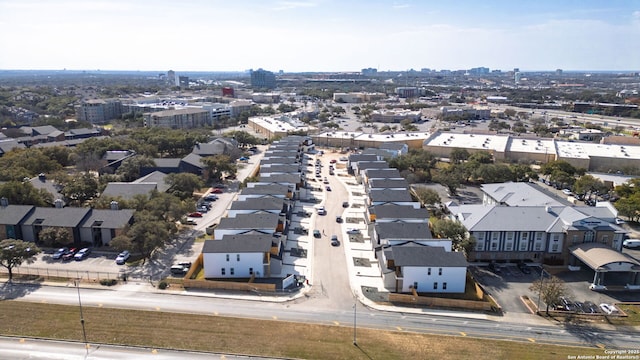 bird's eye view with a view of city