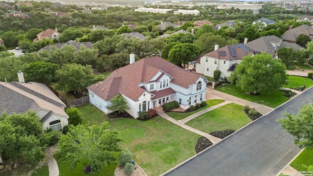 aerial view featuring a residential view