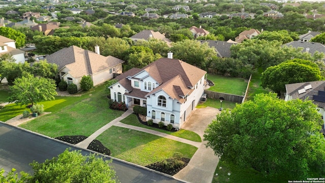 bird's eye view with a residential view