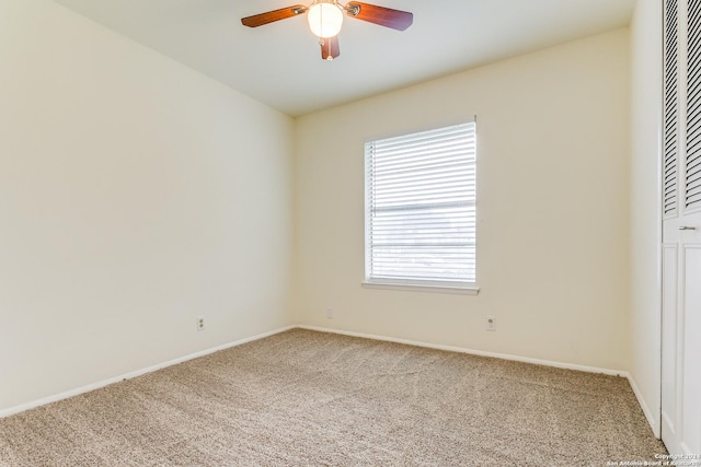 7442 Castle Trail Dr, San Antonio, TX 78218 - carpeted spare room featuring ceiling fan and baseboards
