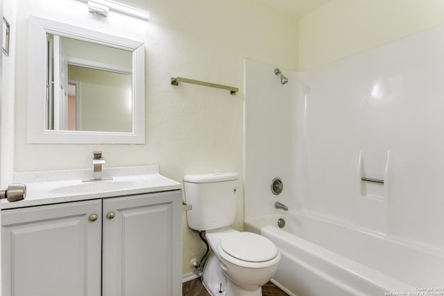 7442 Castle Trail Dr, San Antonio, TX 78218 - bathroom featuring vanity, shower / bath combination, and toilet