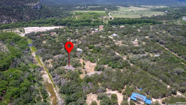 drone / aerial view with a view of trees