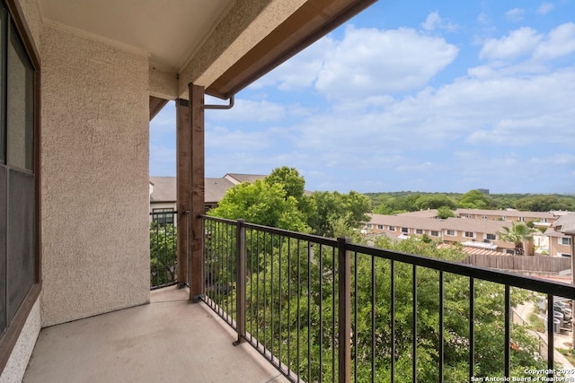 balcony with a residential view