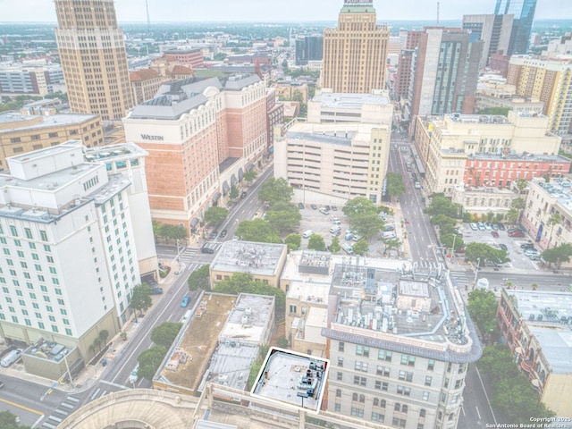 aerial view featuring a view of city
