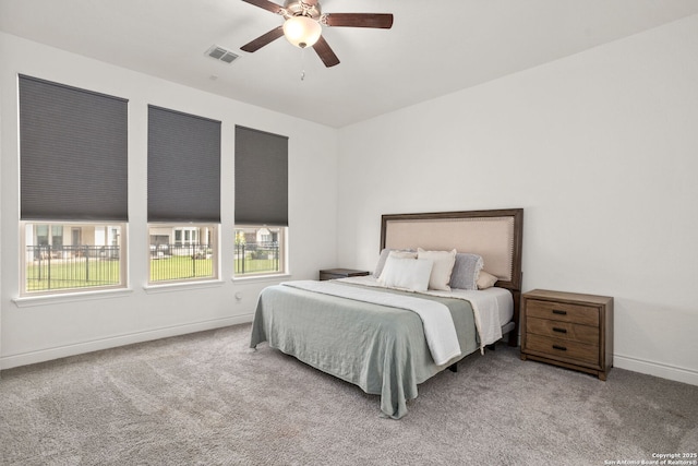 140 Cordova, Boerne, TX 78006 - bedroom featuring carpet, baseboards, and ceiling fan