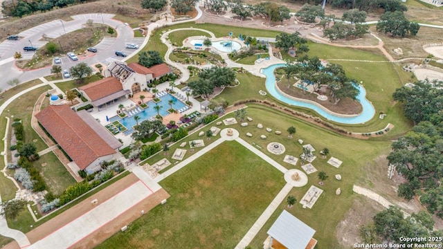 140 Cordova, Boerne, TX 78006 - aerial view of property's location featuring a pool area