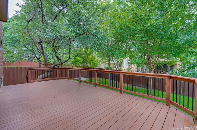 322 Waxberry Trl, San Antonio, TX 78256 - wooden terrace with a fenced backyard