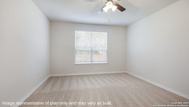 21031 Millstream Bnd, San Antonio, TX 78266 - carpeted spare room featuring ceiling fan and baseboards