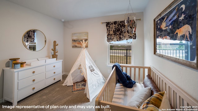 view of carpeted bedroom