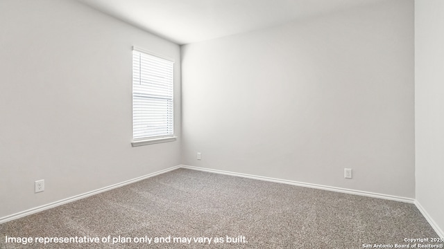 empty room featuring baseboards, plenty of natural light, and carpet