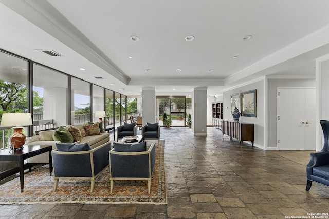 lobby with visible vents