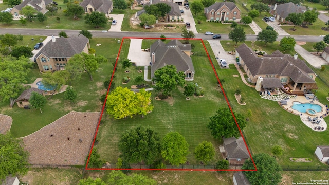 birds eye view of property featuring a residential view