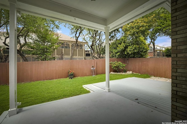 view of patio / terrace featuring a fenced backyard