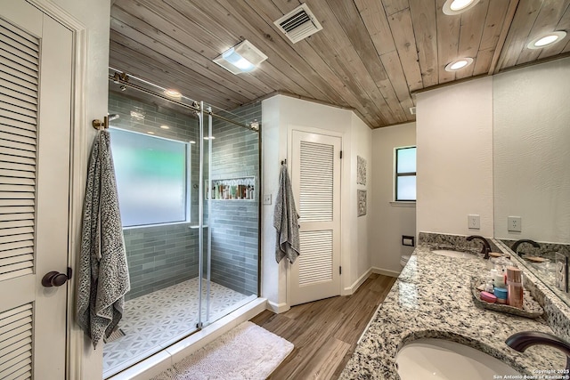 13402 Vista Del Mar, San Antonio, TX 78216 - full bath featuring a sink, recessed lighting, wood finished floors, and visible vents