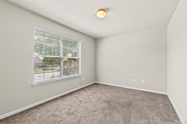 unfurnished room with baseboards and carpet