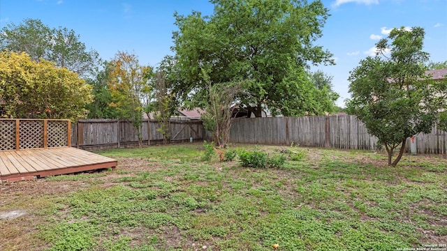 3634 Ridge Cluster, San Antonio, TX 78247 - view of yard with a deck and a fenced backyard