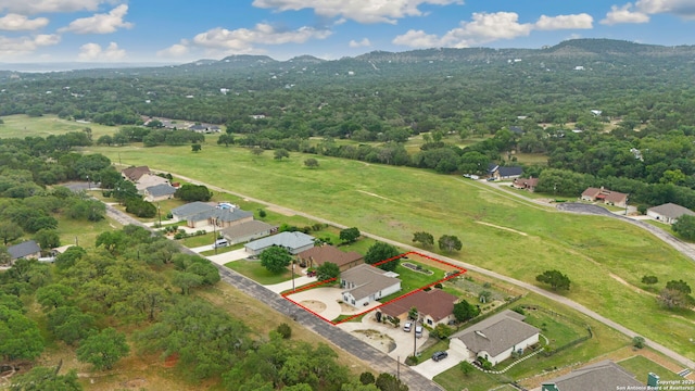 bird's eye view with a residential view and a mountain view