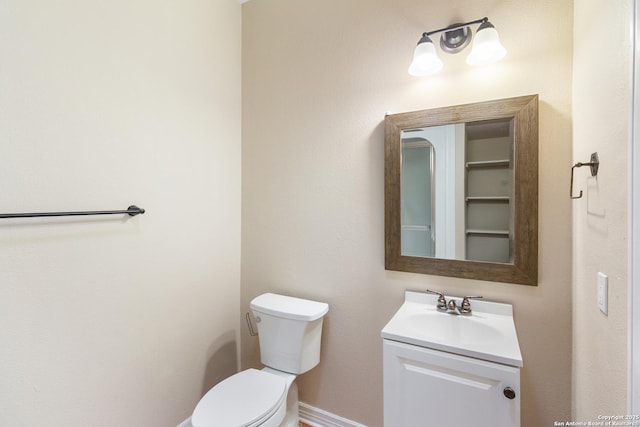 29303 Sumpter Dr, Boerne, TX 78015 - bathroom with vanity, baseboards, and toilet