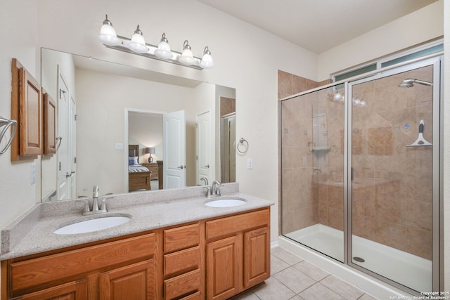 5803 Sugarberry, San Antonio, TX 78253 - full bath featuring ensuite bathroom, a sink, and a shower stall