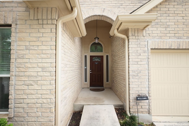 5803 Sugarberry, San Antonio, TX 78253 - entrance to property with an attached garage and brick siding