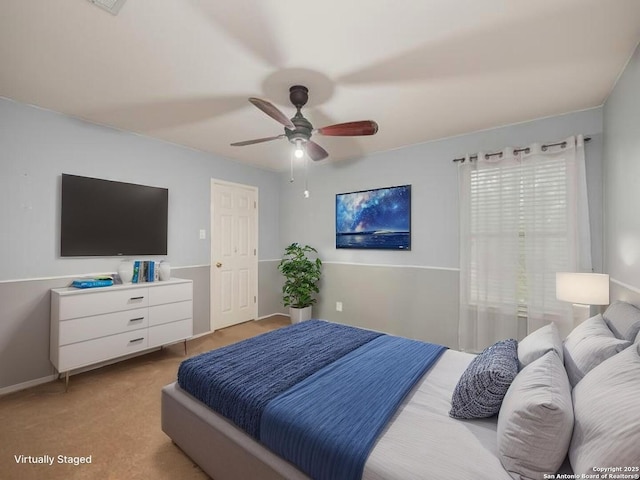 3608 Augusta Glade, Schertz, TX 78154 - bedroom with ceiling fan and light carpet