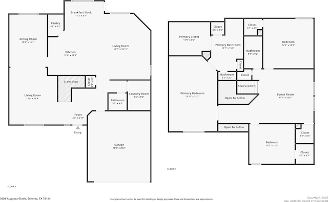 3608 Augusta Glade, Schertz, TX 78154 - floor plan