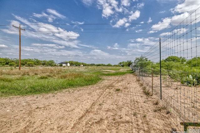 view of street with a rural view