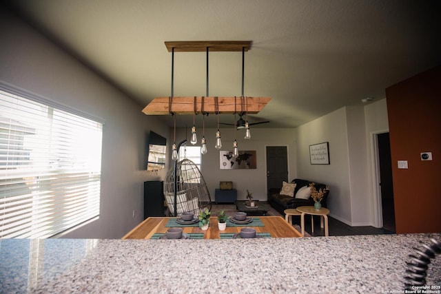 dining area with a healthy amount of sunlight and wood finished floors