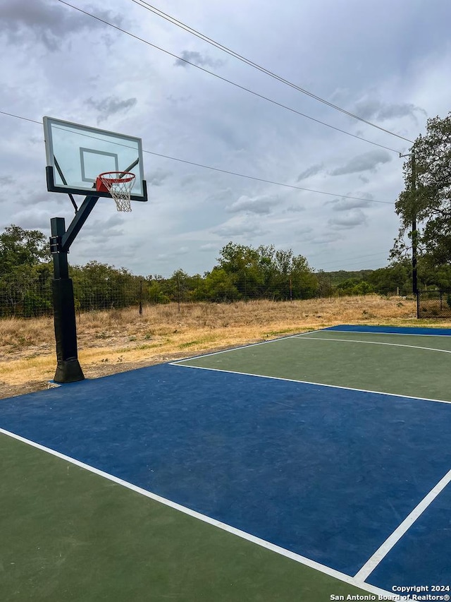 view of sport court with basketball court