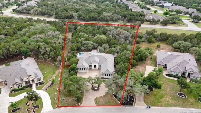 birds eye view of property featuring a residential view