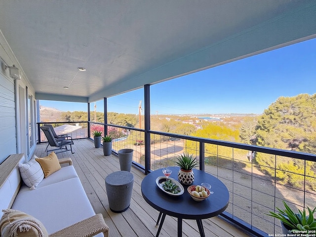 726 Barbara Dr, Canyon Lake, TX 78133 - view of wooden terrace