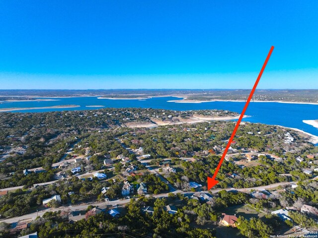 726 Barbara Dr, Canyon Lake, TX 78133 - aerial view featuring a water view