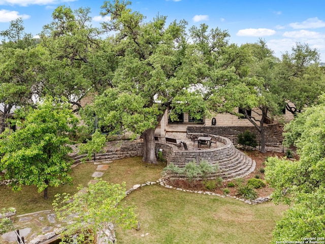 view of yard with a patio