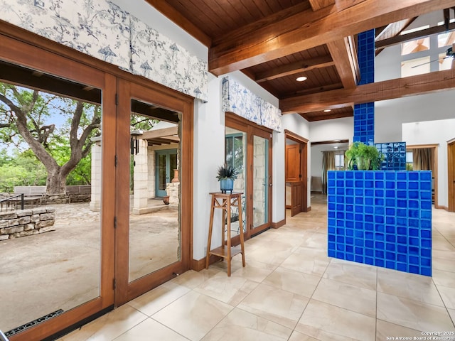 interior space featuring french doors