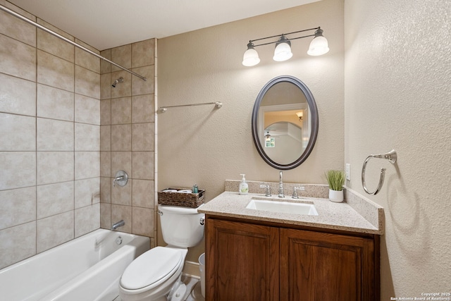 30406 Saddleridge, Bulverde, TX 78163 - full bathroom with toilet, tub / shower combination, and vanity