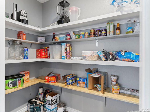 view of pantry