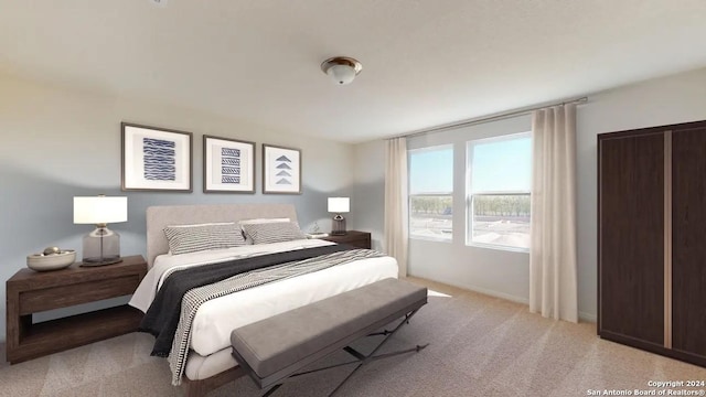view of carpeted bedroom