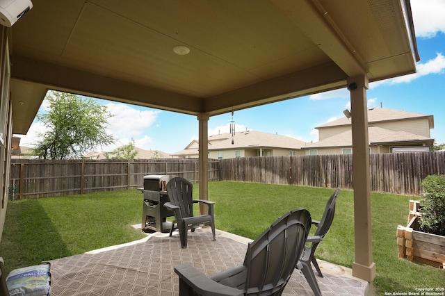 view of patio / terrace with a fenced backyard