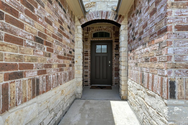 9407 Sundrop Vly, San Antonio, TX 78254 - property entrance featuring brick siding and stone siding