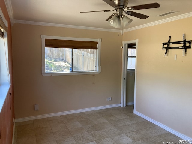 3014 War Knife, San Antonio, TX 78238 - empty room featuring visible vents, ornamental molding, and a wealth of natural light