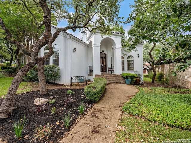 4 Waterford Gln, San Antonio, TX 78257 - mediterranean / spanish-style house featuring stucco siding and a tile roof