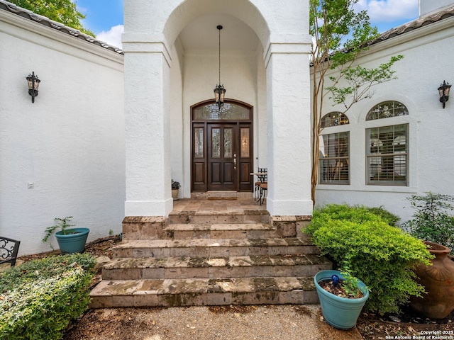 4 Waterford Gln, San Antonio, TX 78257 - view of exterior entry with stucco siding