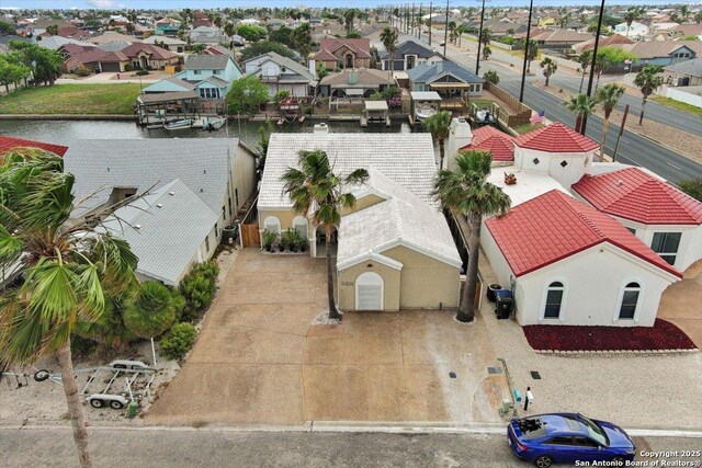 aerial view with a residential view