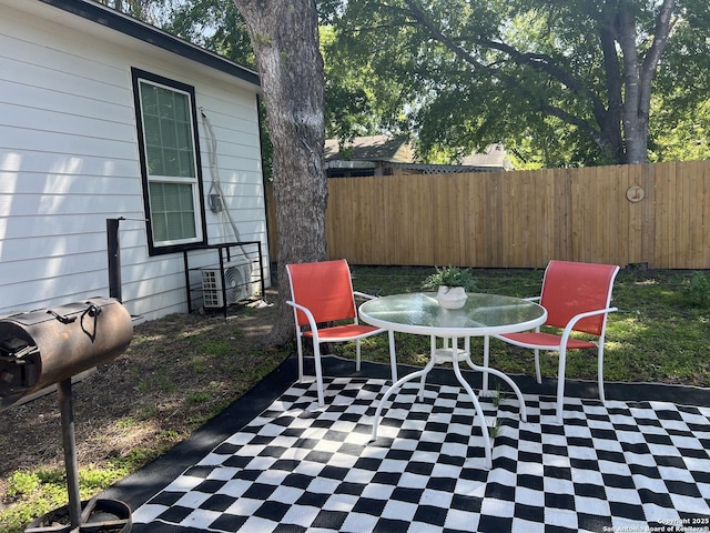 view of patio / terrace with a fenced backyard