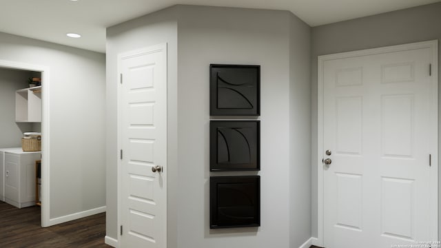 interior space featuring washer / clothes dryer
