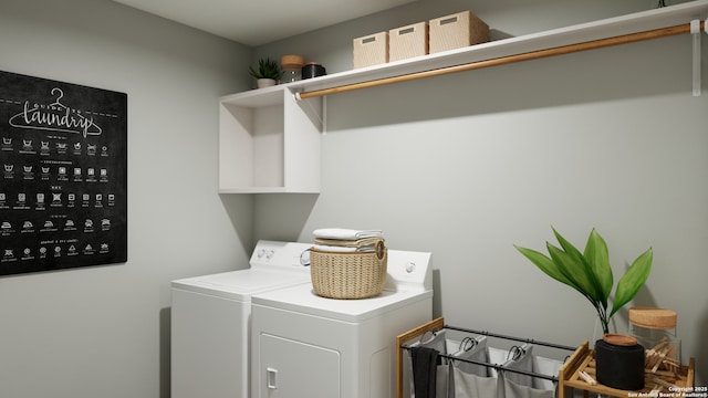 laundry room featuring laundry area and washing machine and dryer